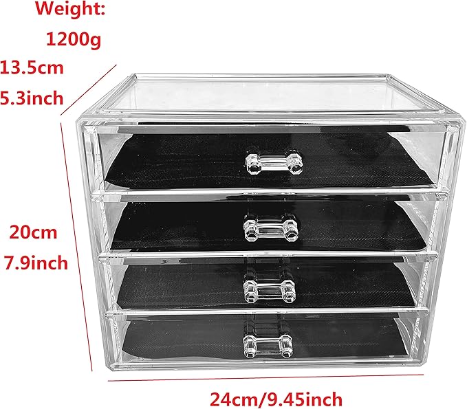 Kamay's 9 Compartments Small Multifunction Transparent Acrylic Desktop Cosmetic Display Stand Case For Lipstick Makeup Brush Nail polish …