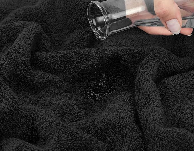 American Soft Linen 35x70 Jumbo Large Bath Towel, 600 GSM 100% Cotton Turkish Bath Sheet, Oversized Luxury Bath Towel for Bathroom Beach and Pool, Black