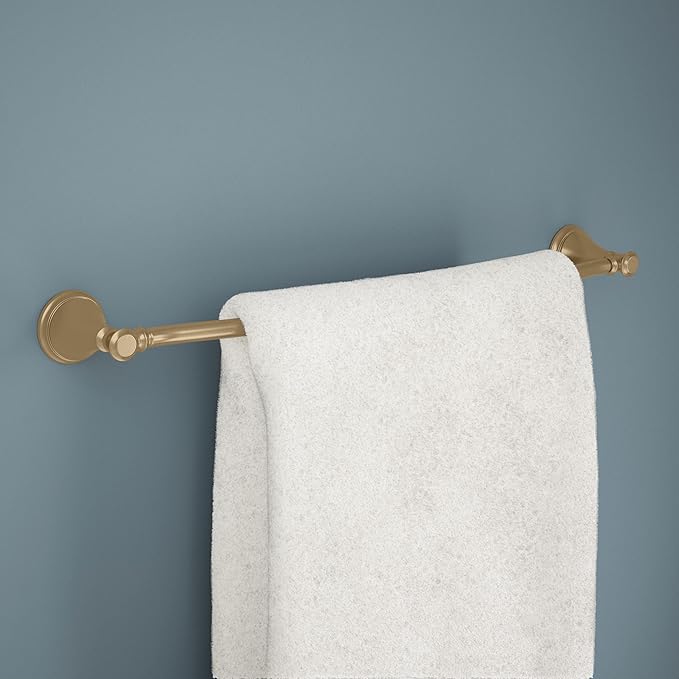 DELTA Cassidy Towel Bar, Champagne Bronze Bathroom Towel Holder, Bathroom Accessories, 79724-CZ