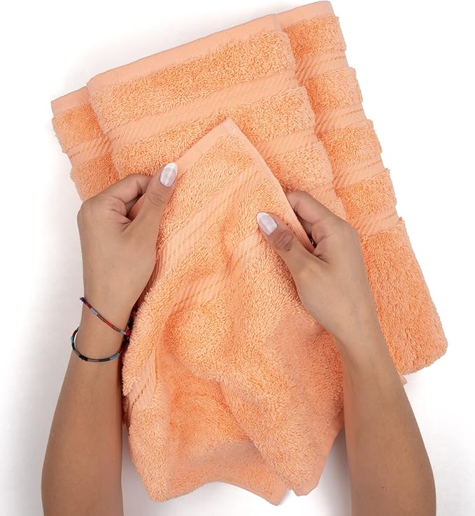American Soft Linen 35x70 Jumbo Large Bath Towel, 600 GSM 100% Cotton Turkish Bath Sheet, Oversized Luxury Bath Towel for Bathroom Beach and Pool, Malibu Peach