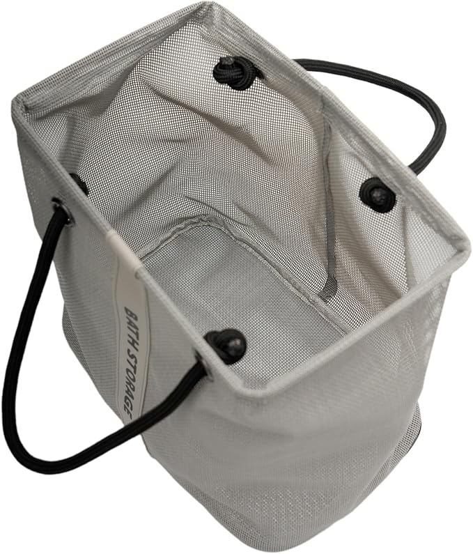 TOPASION Bath Storage Shower Caddy Organizer for Bathroom, College Dorm, Camp, Gym (Small Grey)