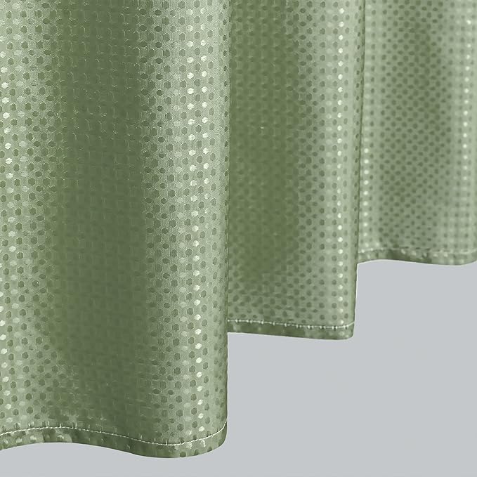Small Stall Size Shower Curtain 36x72 for Bathroom Spring Decor Narrow Half Waterproof Washable Liner Waffle Fabric Cloth RV Shower Curtains for Camper Wide 36 x 72 with Hooks Set Sage Green