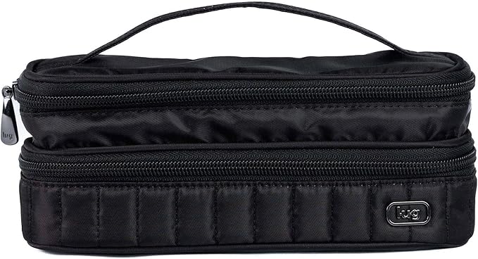 Lug Legacy Collection Double Decker Cosmetic Case, BLACK