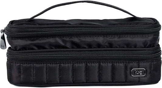 Lug Legacy Collection Double Decker Cosmetic Case, BLACK