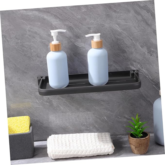 Folding Wall Shelf for Bathroom Space-Saving Metal Storage Rack Easy Installation Modern Design for Toiletries Cosmetics and More Laundry Room Kitchen