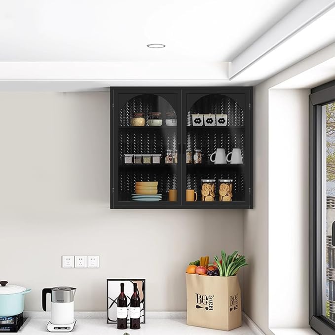Medicine Cabinet,Medicine Cabinets for Bathroom with Mirror Doors Shelf,Bathroom Cabinet Wall Mounted Wooden Bathroom Storage Cabinet Bathroom Cabinet Kitchen (Black2)