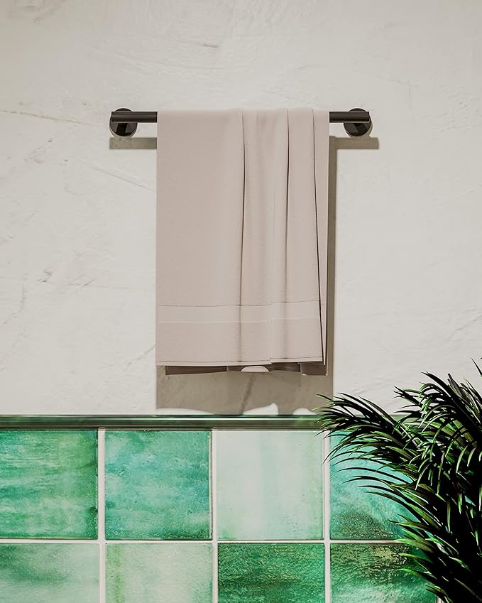 RARXTR Towe Bar for Bathroom Kitchen Hand Towel Holder Dish Cloths Hanger SUS304 Stainless Steel RUSTPROOF Wall Mount (Matte Black 18-inch Center to Center)
