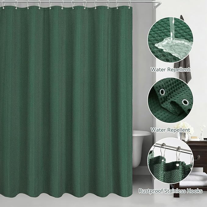 Bathroom Set - 22PCS Green Bathroom Accessories Set Trash Can Toilet Brush Holder Set Soap Dispenser Bathroom Accessory Set with Shower Curtain Bathroom Decor Set for Home, Restroom