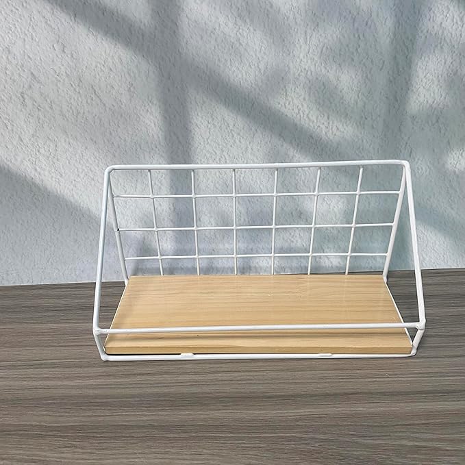 Bathroom Shelves Over Toilet with Storage Basket, Floating Shelves Wall Shelves for Home Organization & Wall Decor