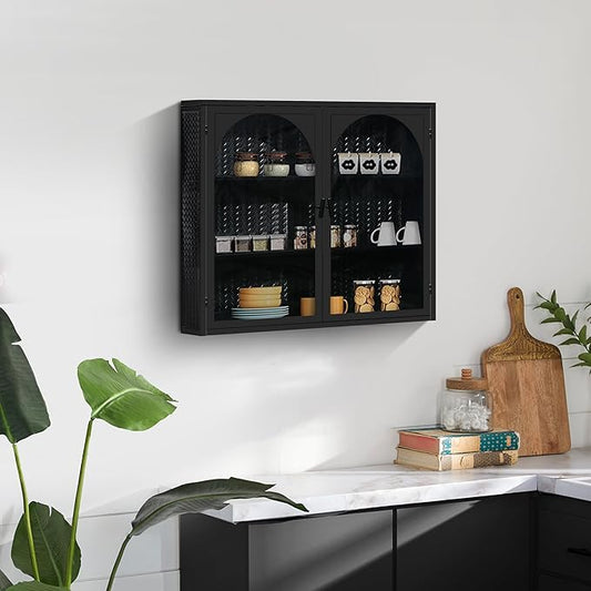 Medicine Cabinet,Medicine Cabinets for Bathroom with Mirror Doors Shelf,Bathroom Cabinet Wall Mounted Wooden Bathroom Storage Cabinet Bathroom Cabinet Kitchen (Black2)