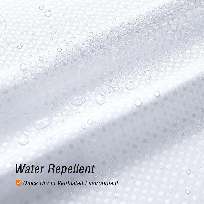 Gibelle White Shower Curtain, Waffle Weave Textured Fabric Shower Curtain for Bathroom - Soft Cloth & Hotel Spa Luxury, Water Repellent, Machine Washable, 72X72, White