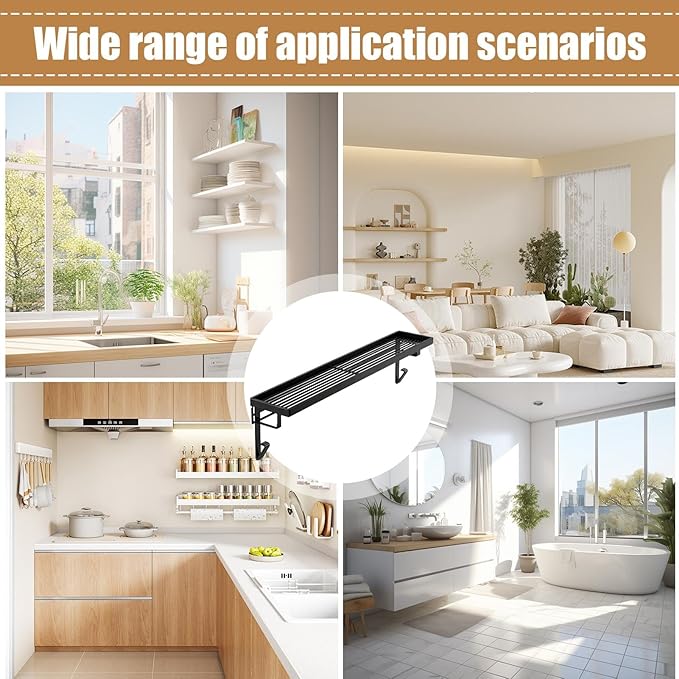 Iron Radiator Cover Shelf - Heat-Resistant No Drilling Storage Rack, Radiator Top Cover for Hotel Dorm Apartment Bedroom Living Room Bathroom Kitchen, Space-Saving Home Organization and Decorative She