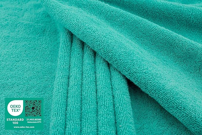 American Soft Linen 100% Cotton 600 GSM Turkish 40x80 Oversized Bath Towel Sheet, Extra Large Adult Towels for Bathroom, Turquoise Bath Sheet