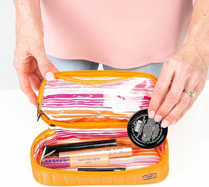 Lug Legacy Collection Double Decker Cosmetic Case, LEMON LIME