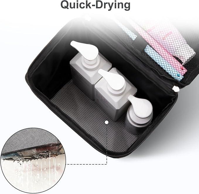 Mesh Shower Caddy Hanging Portable, Bathroom Caddy Organizer for College Dorm Essentials, Shower Tote Bag with Built-in Hook for Beach, Swimming, Gym camping (Grey)