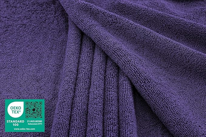 American Soft Linen 100% Cotton 600 GSM Turkish 40x80 Oversized Bath Towel Sheet, Extra Large Adult Towels for Bathroom, Purple Bath Sheet