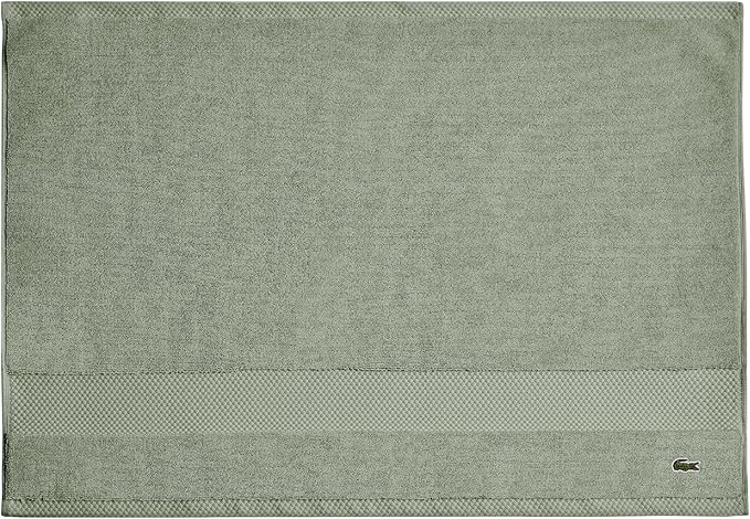 Lacoste Heritage 100% Supima Cotton Tub Mat, Aloe, 21" x 31" – Highly Absorbent & Quick Drying, Premium Super Soft Bath Towel, Bathroom Essential, Gift for All Occasions, Machine Washable