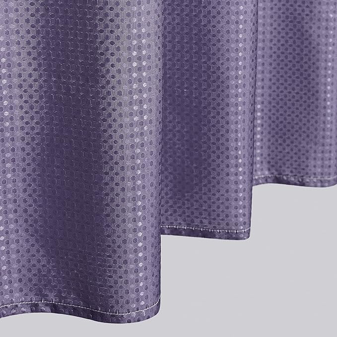 Mrs.Naturall Grey Purple Small Shower Curtain 36x72 for Bathroom Ombre White and Gray Purple Plastic Shower Curtian Liner Hooks for Stall