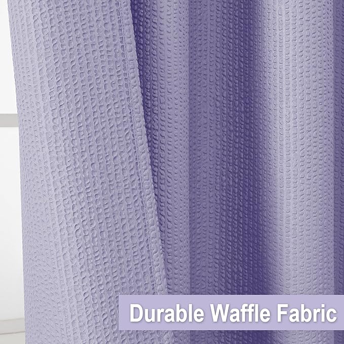 OVZME Berry Cute Shower Curtain, Embossed Textured Fabric Shower Curtain for Bathroom - Soft Cloth & Hotel Spa Luxury, Water Repellent, Machine Washable Shower Curtain, 72X72, Lavender