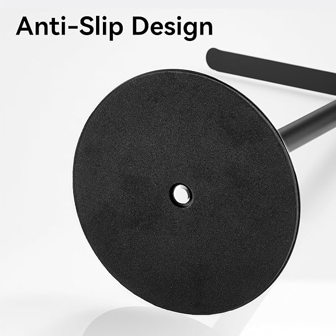 Black Hand Towel Holder Stand ?€? Countertop T-Shaped Stainless Steel Towel Rack with Non-Slip Base for Vanity and Kitchen