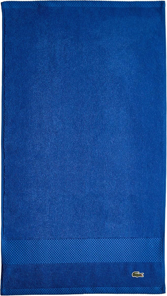 Lacoste Heritage 100% Supima Cotton Hand Towel, Surf Blue, 16" x 30" – Highly Absorbent & Quick Drying, Premium Super Soft Bath Towel, Bathroom Essential, Gift for All Occasions, Machine Washable