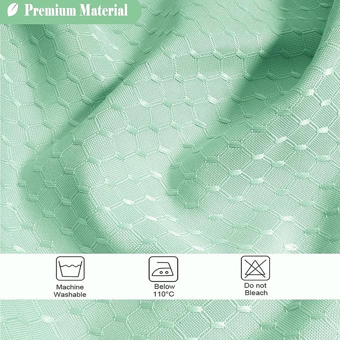 UFRIDAY Waffle Weave Fabric Shower Curtain with Mesh Window, Heavy Duty Decorative Bathroom Curtain with White Pique Pattern, Spa-Like Hotel Luxury, Water-Repellent,72 x 72 Inches
