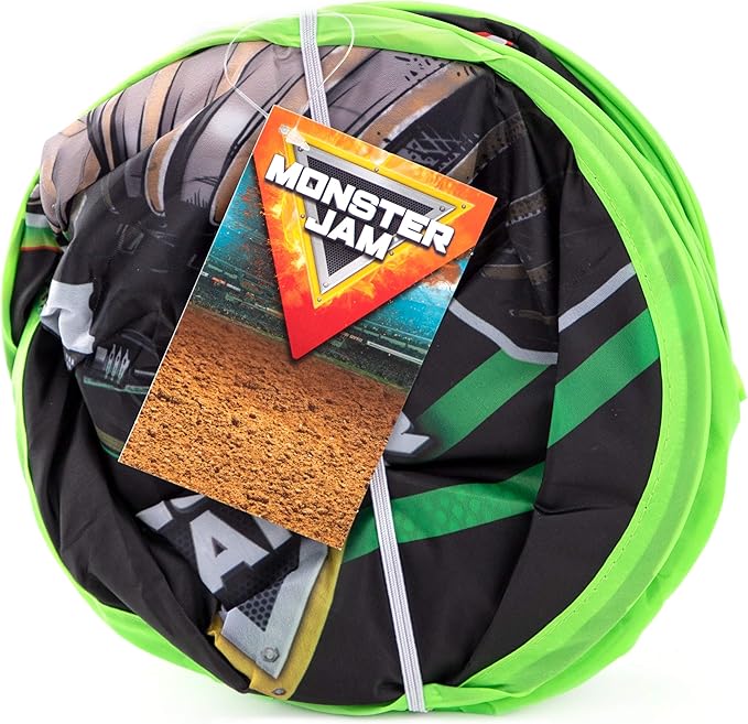 Jay Franco Monster Jam Grave Digger Pop Up Hamper - Mesh Laundry Basket/Bag with Durable Handles
