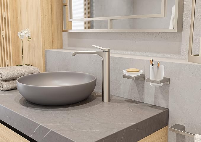 Hansgrohe AddStoris Modern Towel Ring in Brushed Nickel, 41754820