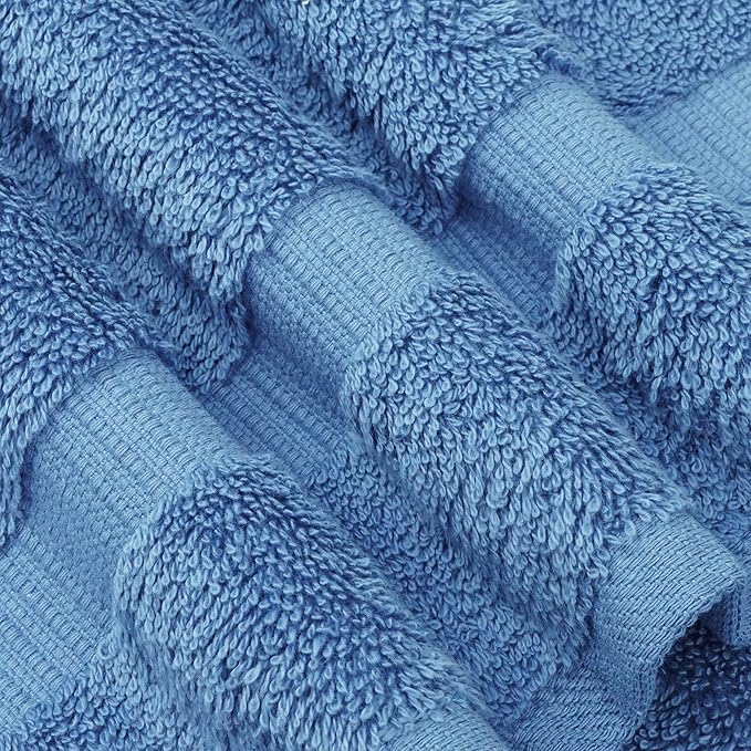 Chakir Turkish Linens | Hotel & Spa Quality 100% Cotton Premium Turkish Towels | Soft & Absorbent (8-Piece Towel Sets, Wedgewood)