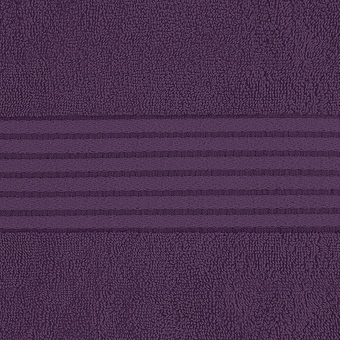Utopia Towels Luxurious Bath Towels Set, 27 x 54 Inches 100% Ring Spun Cotton, 4 Pack Plum