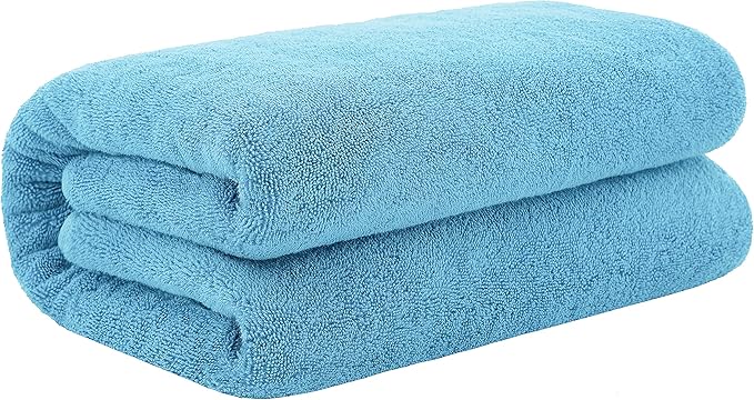 Cotton Paradise, 100% Cotton 40x80 Oversized Bath Sheet, Extra Large Turkish Bath Towels for Bathroom, Sky Blue Bathsheet