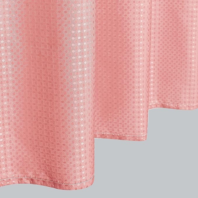Mrs.Naturall Pink Blush Shower Curtains for Bathroom Cute Teen Girls Kids Shower Curtain Sets White and Pink Boho Ombre Rose Gold Shower Curtain with Hooks 70 x 72 Inch Coral Peach Dusty Rose