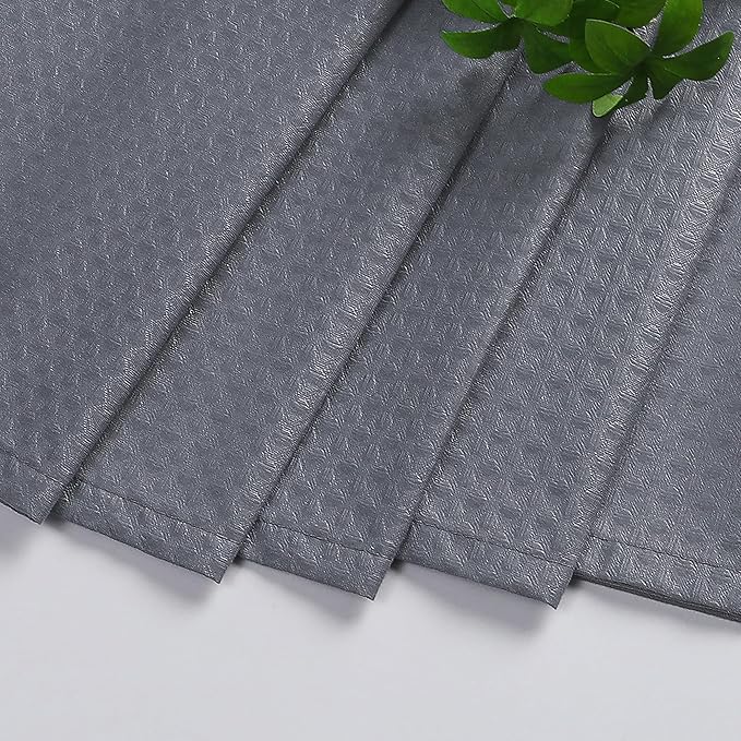 Aiyufeng Waterproof Fabric Shower Curtains for Bathroom，Dot Like Embossed Textured Soft Polyester Cloth Stall Shower Curtain，Hotel Luxury Quality Machine Washable，36Wx72L，Grey