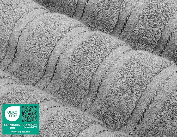 American Soft Linen 35x70 Jumbo Large Bath Towel, 600 GSM 100% Cotton Turkish Bath Sheet, Oversized Luxury Bath Towel for Bathroom Beach and Pool, Light Grey