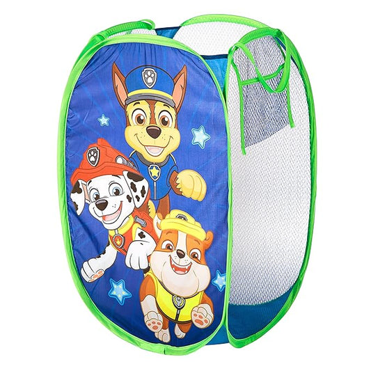 Nickelodeon Paw Patrol Chase, Rubble and Marshall Pop Up Hamper with Durable Carry Handles, 21'' H x 13.5'' W X 13.5'' L