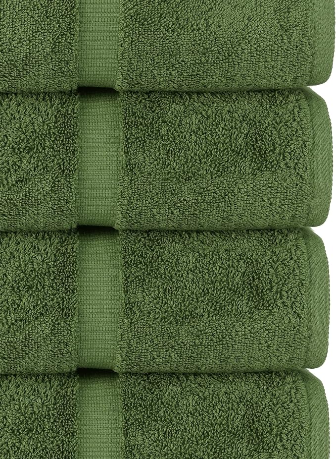 Chakir Turkish Linens | Hotel & Spa Quality 100% Cotton Premium Turkish Towels | Soft & Absorbent (8-Piece Towel Sets, Moss)