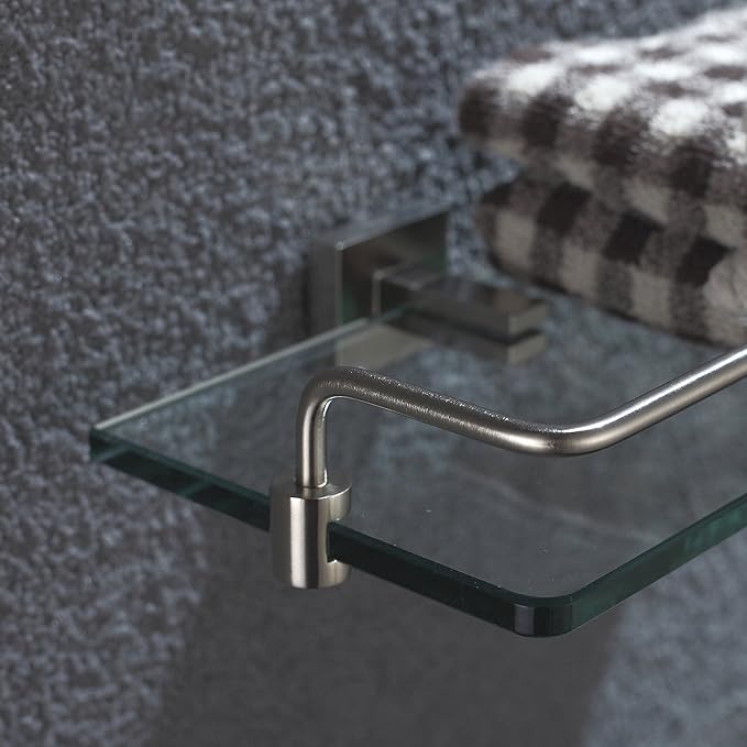 Kraus Bathroom Accessories - Shelf with Railing in Brushed Nickel
