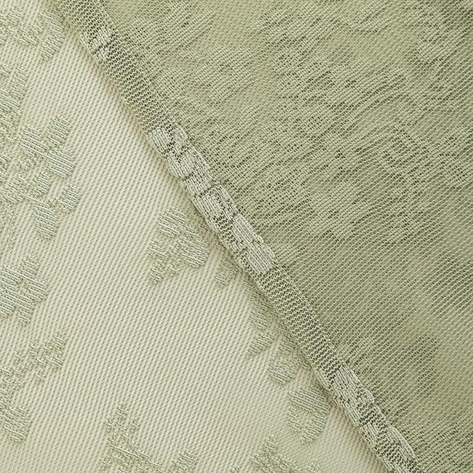 YJ YANJUN Boho 72x84 inch Shower Curtain Sage Green Lace Long Shower Cutain 84 Length Fancy See Through Shower Curtain 9 Foot Farmhouse Vintage Country Spring Summer Bathroom Décor 72" x 84"