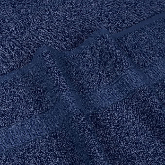 Utopia Towels Luxurious Jumbo Bath Sheet 2 Piece, 600 GSM, 35 by 70 Inches, 100% Ring Spun Cotton, Highly Absorbent and Quick Dry Extra Large Bath Towel, Super Soft Towel, Navy