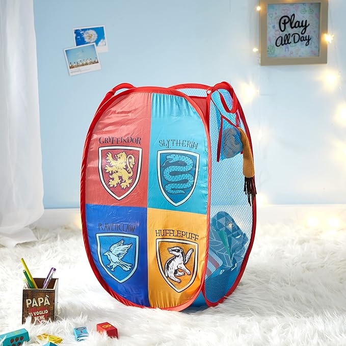 Harry Potter Pop Up Hamper with Durable Carry Handles, 21" H x 13.5" W X 13.5" L