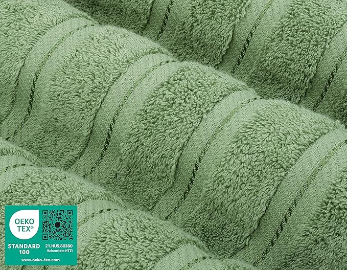 American Soft Linen 35x70 Jumbo Large Bath Towel, 600 GSM 100% Cotton Turkish Bath Sheet, Oversized Luxury Bath Towel for Bathroom Beach and Pool, Sage Green