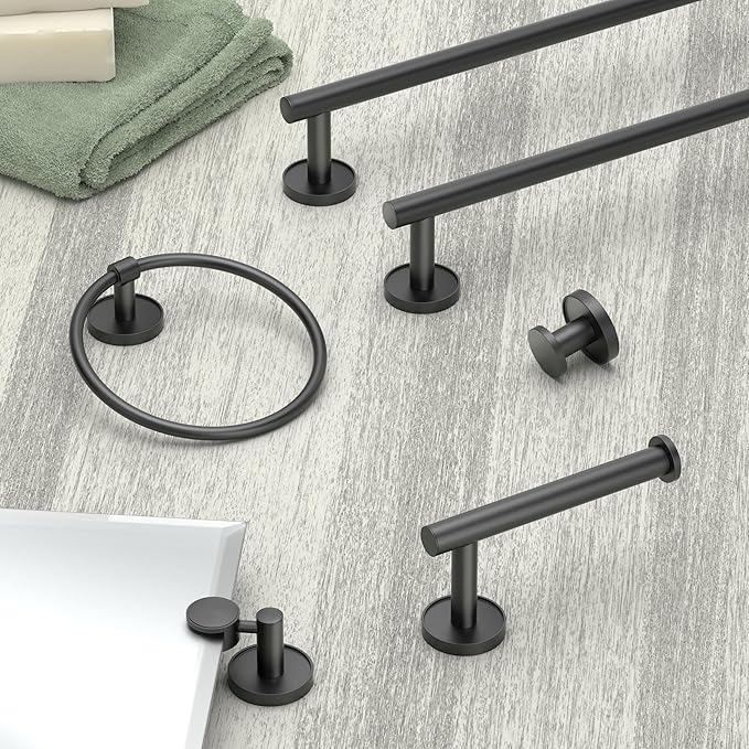 Gatco 5556MX Sky Glass Shelf, Matte Black