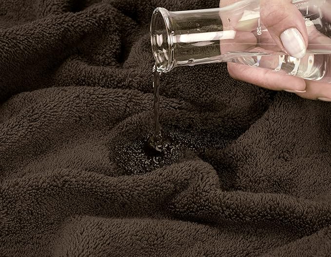 American Soft Linen Luxury Hand Towels for Bathroom, 600 GSM Heawy Weight 16x28 Size 100% Cotton Turkish 4 Piece Hand Face Towel Set, Brown Hand Towels