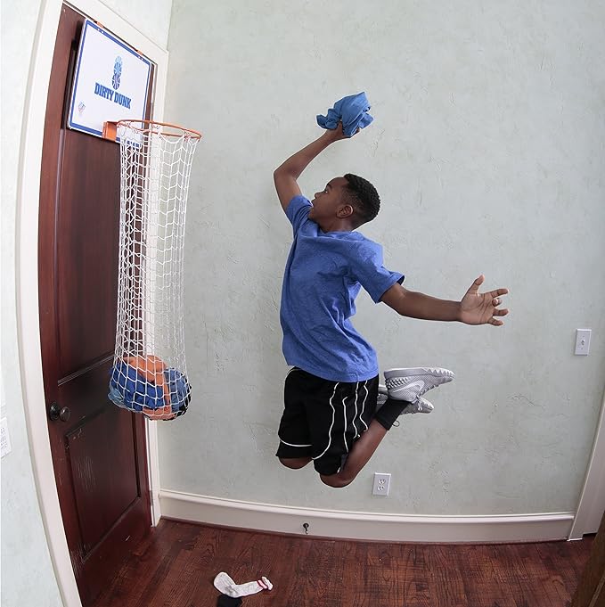 The Dunk Collection Dirty Dunk Over-The-Door Basketball Hoop Laundry Hamper, Original Theme (20),36 months to 9600 months
