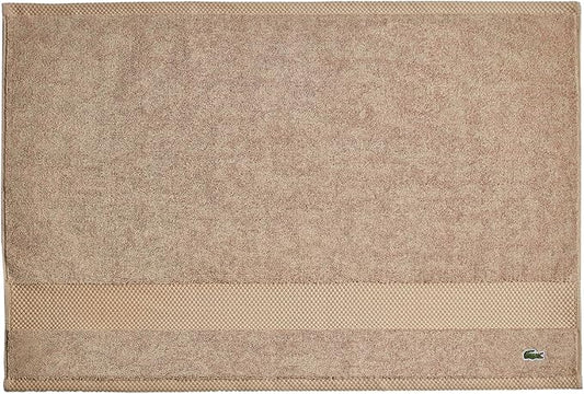 Lacoste Heritage 100% Supima Cotton Tub Mat, Sand, 21" x 31" – Highly Absorbent & Quick Drying, Premium Super Soft Bath Towel, Bathroom Essential, Gift for All Occasions, Machine Washable