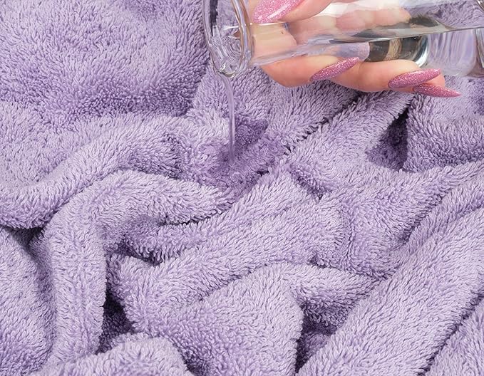 American Soft Linen 100% Cotton 600 GSM Turkish 40x80 Oversized Bath Towel Sheet, Extra Large Adult Towels for Bathroom, Lilac Bath Sheet