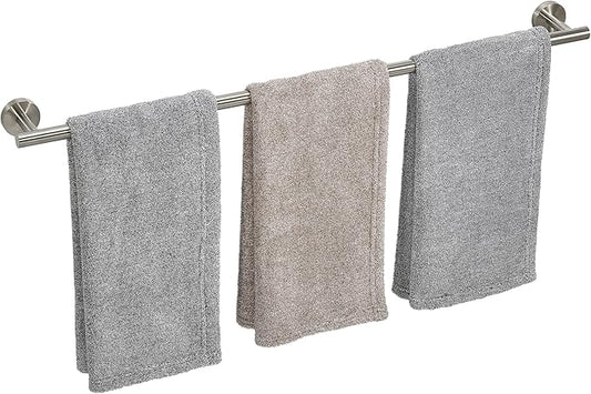 Brushed Nickel Towel Bar, 30 Inch Towel Racks for Bathroom Wall Mounted, Thicken SUS304 Stainless Steel Heavy Duty Hand Towel Holder Organizer, Bathroom Accessories, Total Length 32.5 Inch