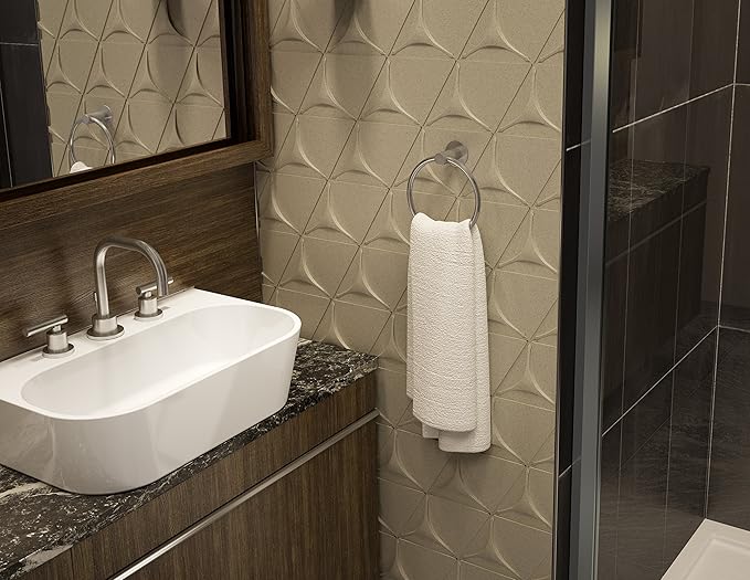 Symmons 353TR-STN Dia Wall-Mounted Towel Ring in Satin Nickel