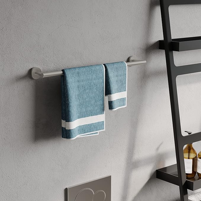 RARXTR 18 Inches Brushed Grey Towel Bar for Bathroom Kitchen Hand Towel Holder Dish Cloths Hanger SUS304 Stainless Steel RUSTPROOF Wall Mount (Brushed Grey 18-inch Center to Center)