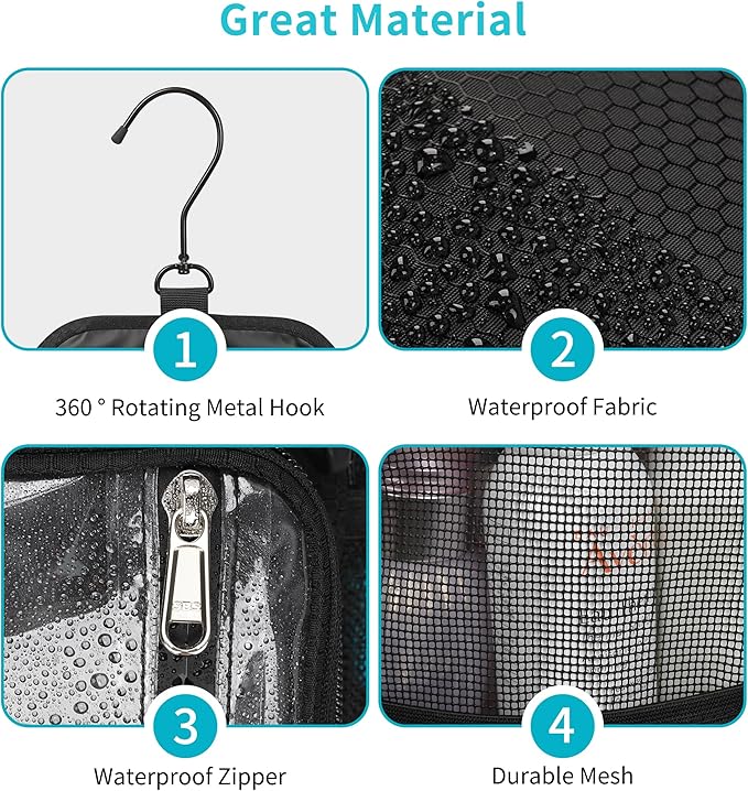 Ethereal Shower Caddy Portable, Mesh Shower Caddy Bag for College Dorm Room Essentials, Hanging Shower Bag for Gym, Camping, Beach